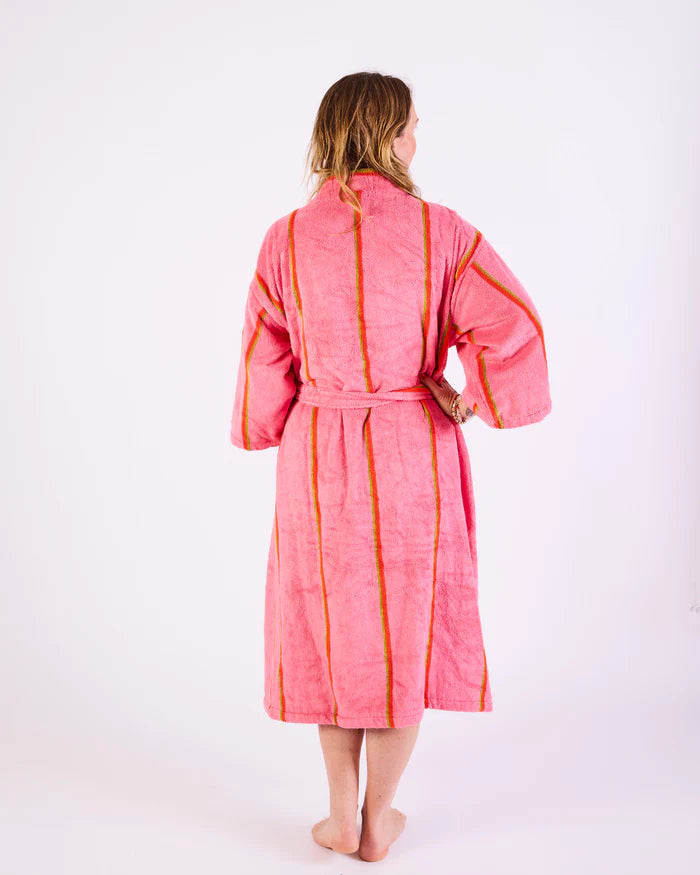 Wategos Soiree Stripe Bamboo Terry Bath Robe | Kip & Co