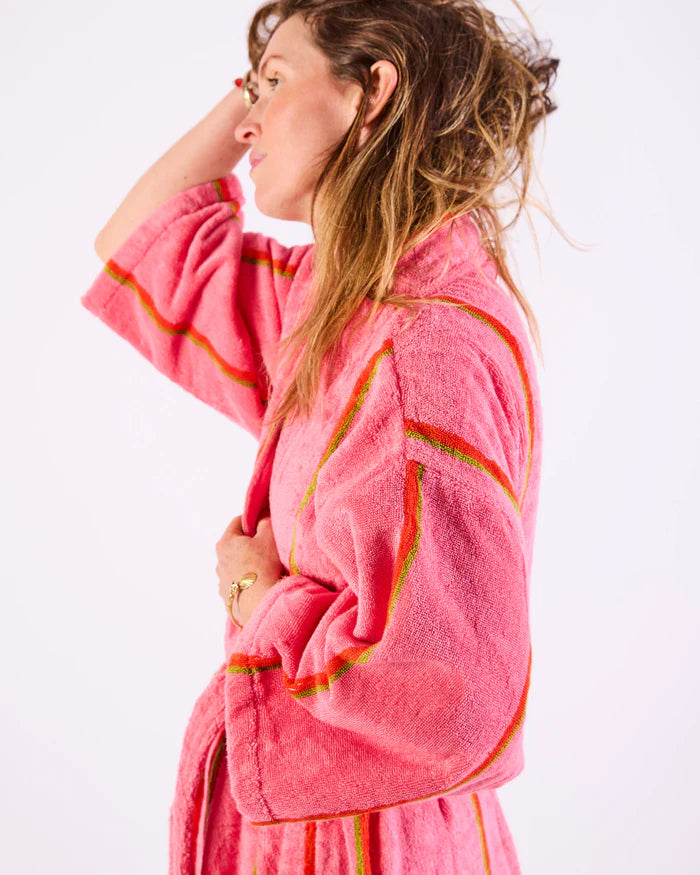 Wategos Soiree Stripe Bamboo Terry Bath Robe | Kip & Co