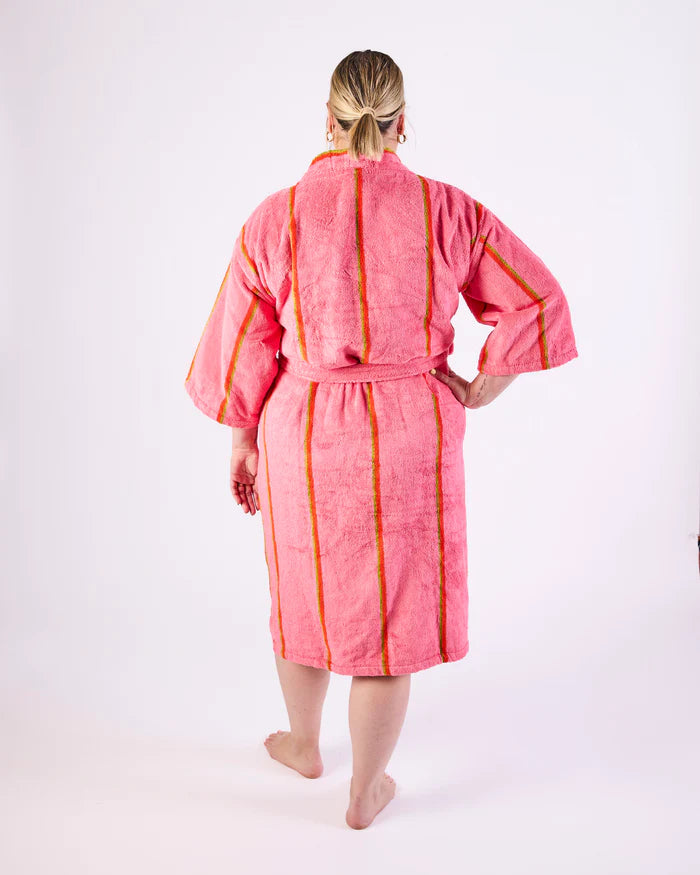 Wategos Soiree Stripe Bamboo Terry Bath Robe | Kip & Co