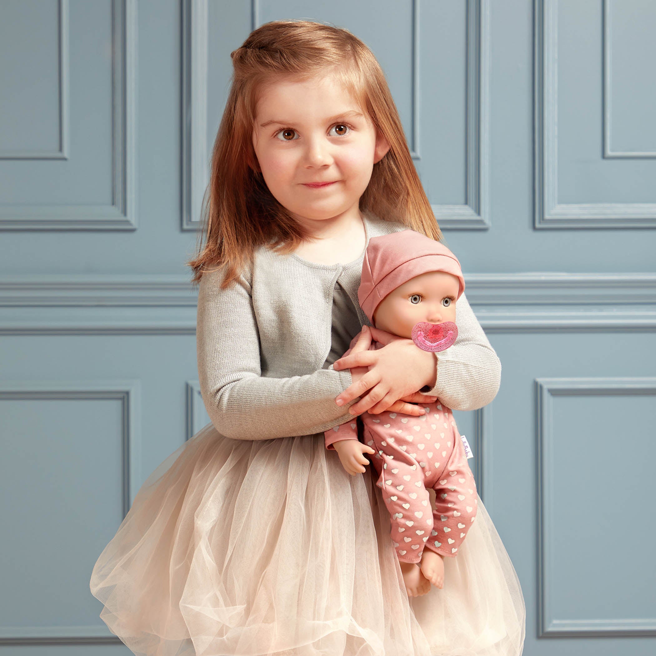 Lullababy 14" Doll with Pink Heart Pajamas | Lullababy