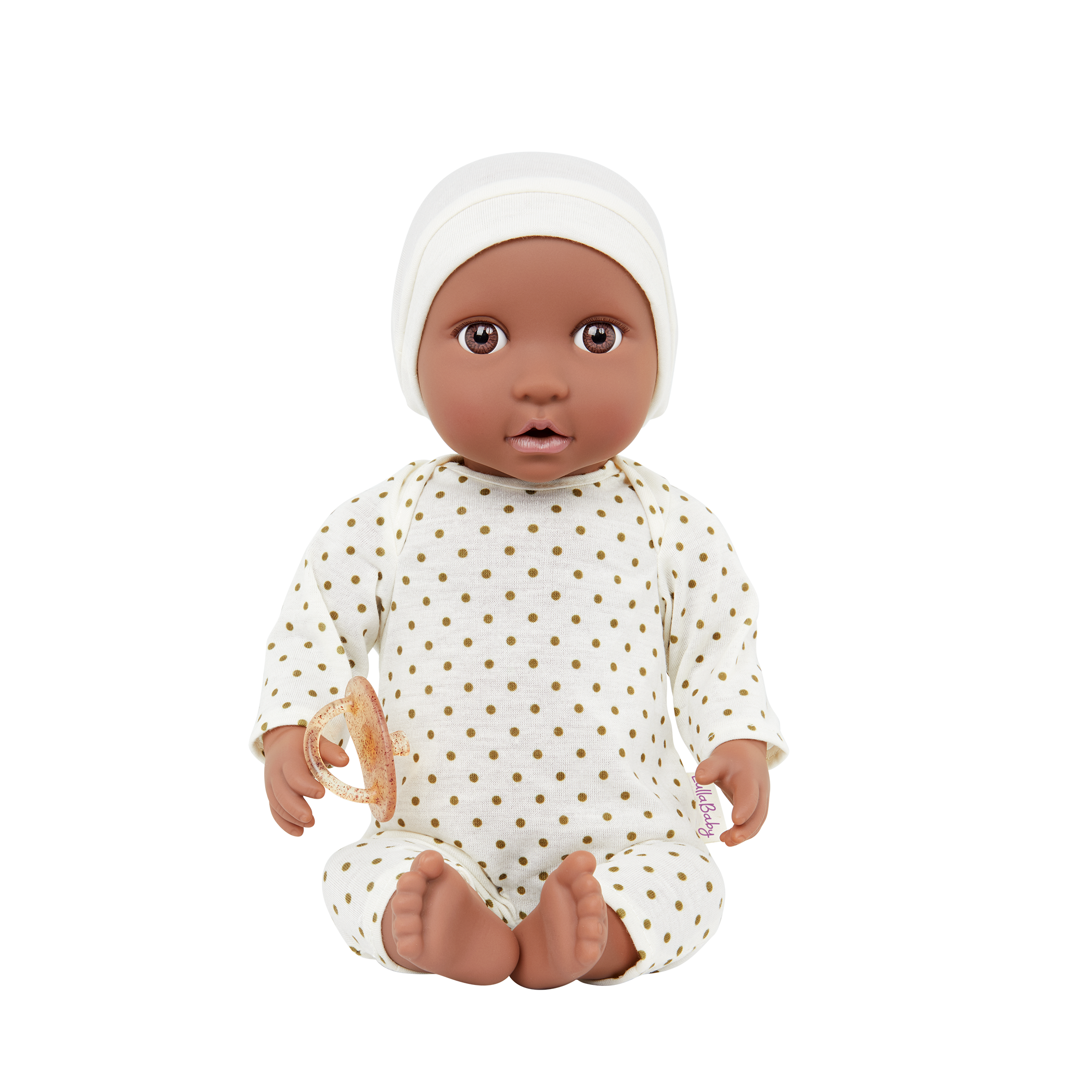 14" Doll with Ivory Outfit - Brown Skin Tone | Lullababy