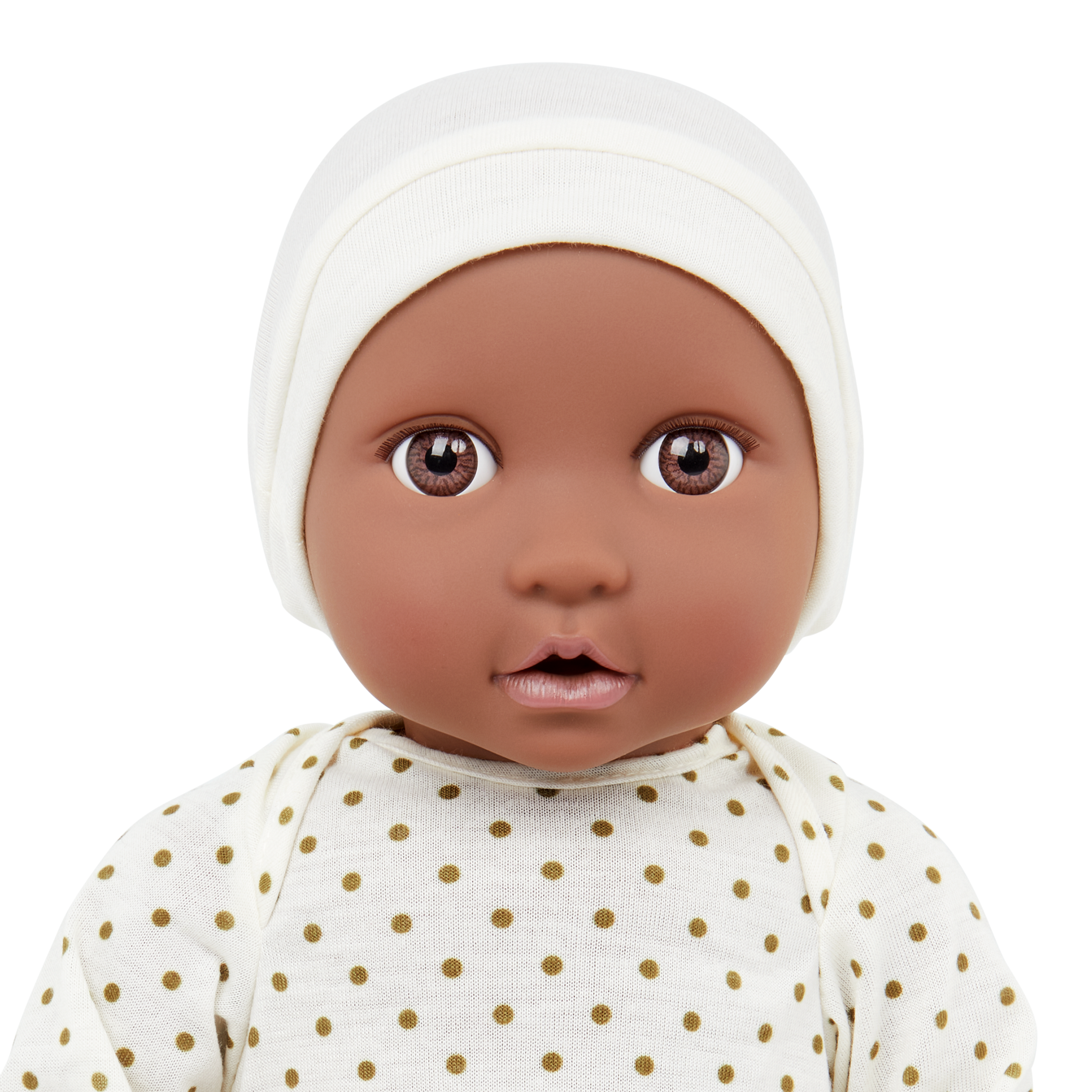 14" Doll with Ivory Outfit - Brown Skin Tone | Lullababy