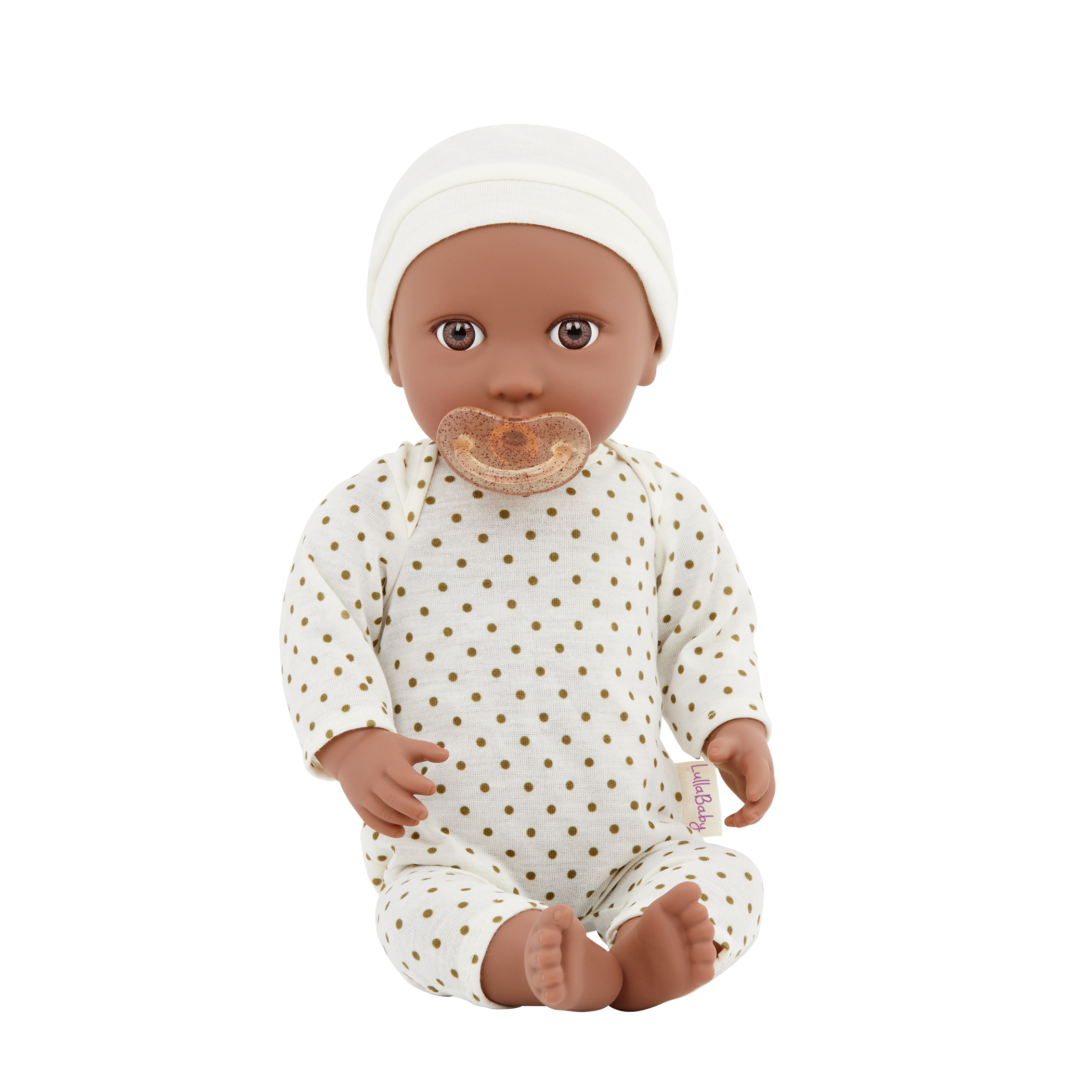 14" Doll with Ivory Outfit - Brown Skin Tone | Lullababy