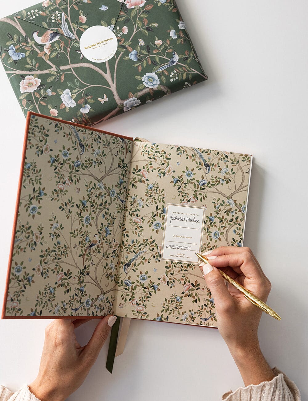 Linen Bound Journal - Burnt Clay (Blank Journal) | Bespoke Letterpress