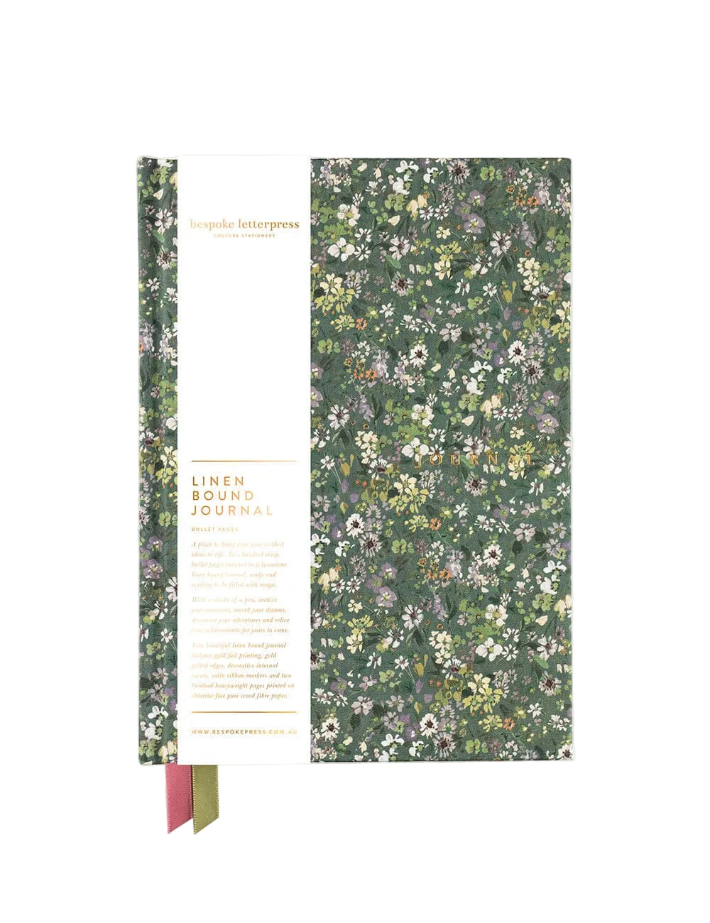 Linen Bound Journal - Summer Perennials (Bullet Journal) | Bespoke Letterpress