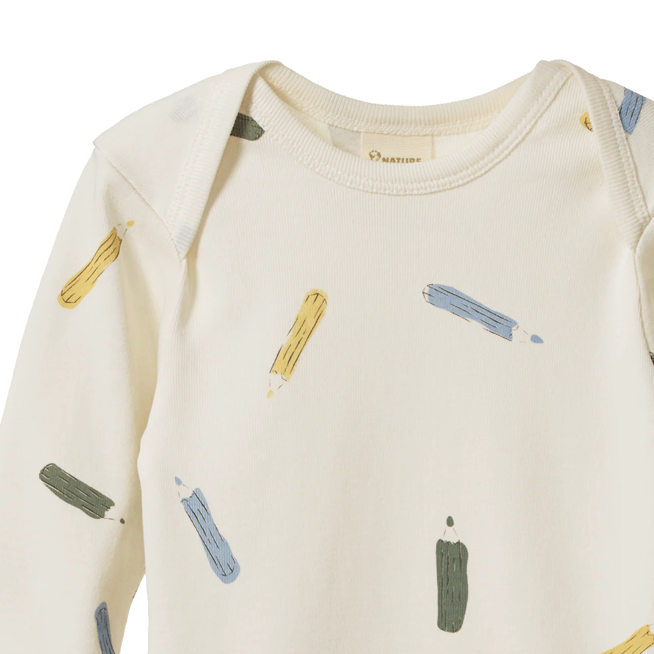 LONG SLEEVE BODYSUIT - Pencil Print Natural | Nature Baby
