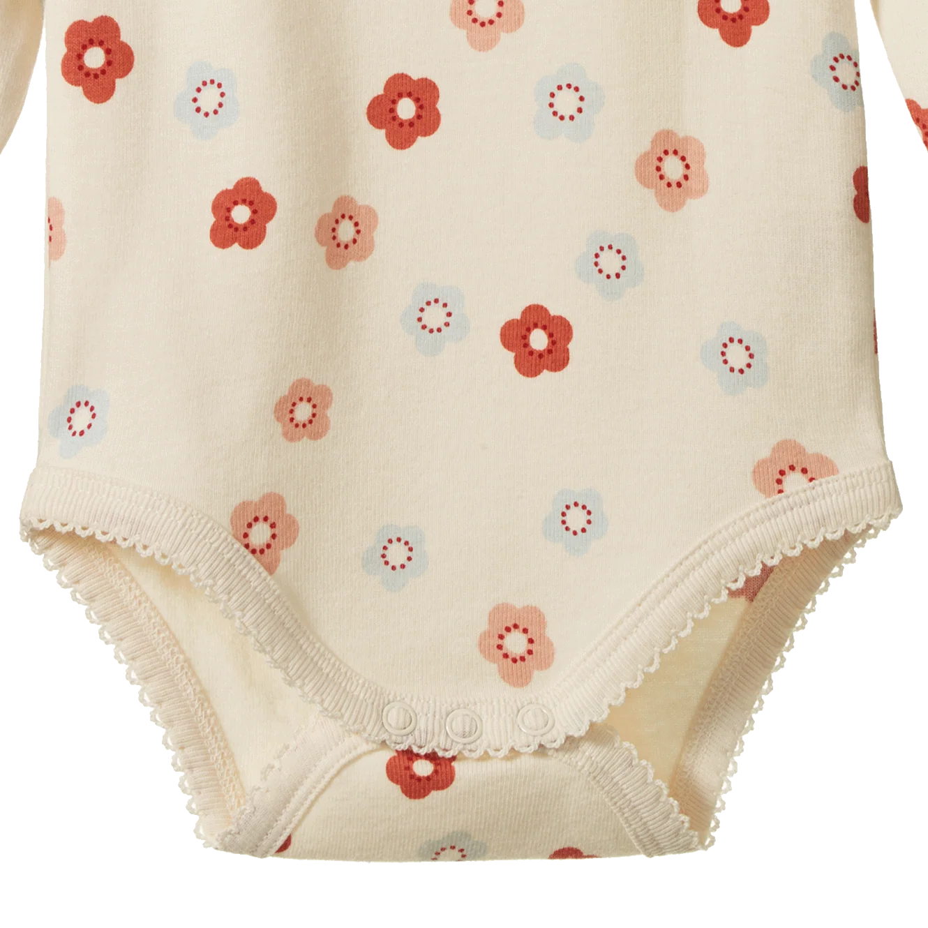 LONG SLEEVE BODYSUIT - Petite Flora Stamp Print | Nature Baby