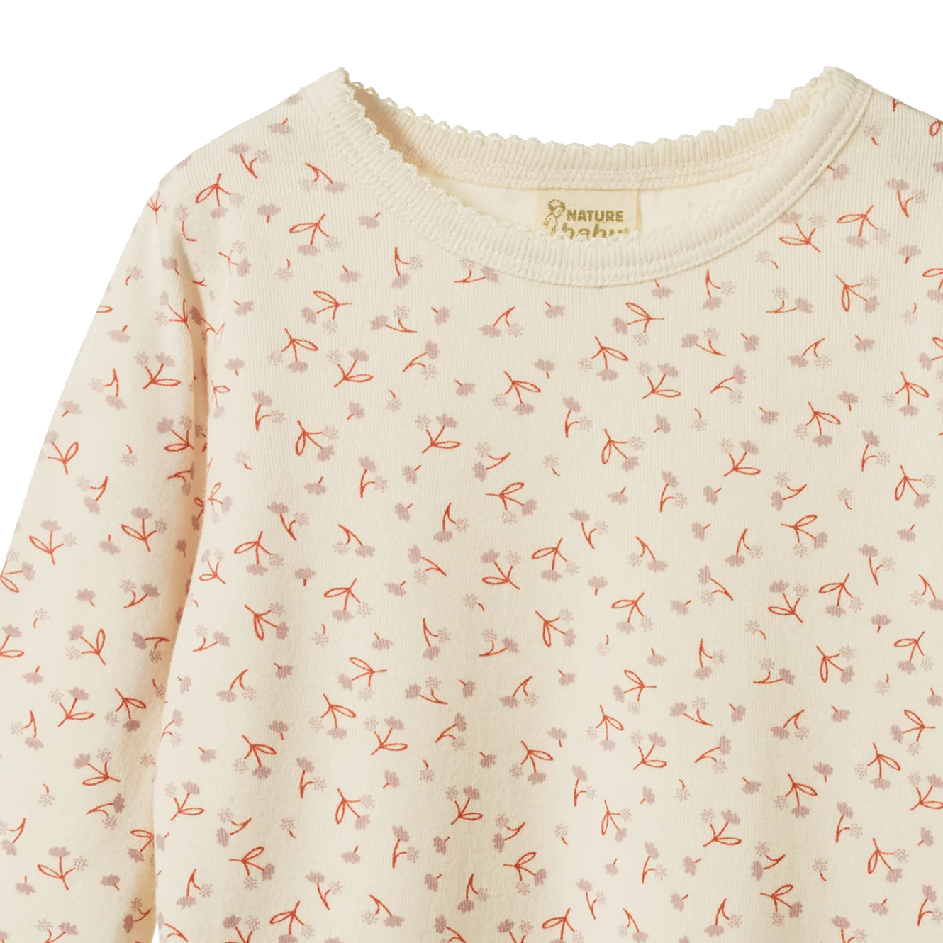 LONG SLEEVE CLOUD TEE - Dandelion Print | Nature Baby