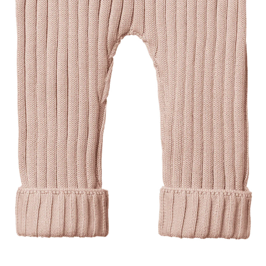 LOU PANTS COTTON KNIT - Rose Dust | Nature Baby
