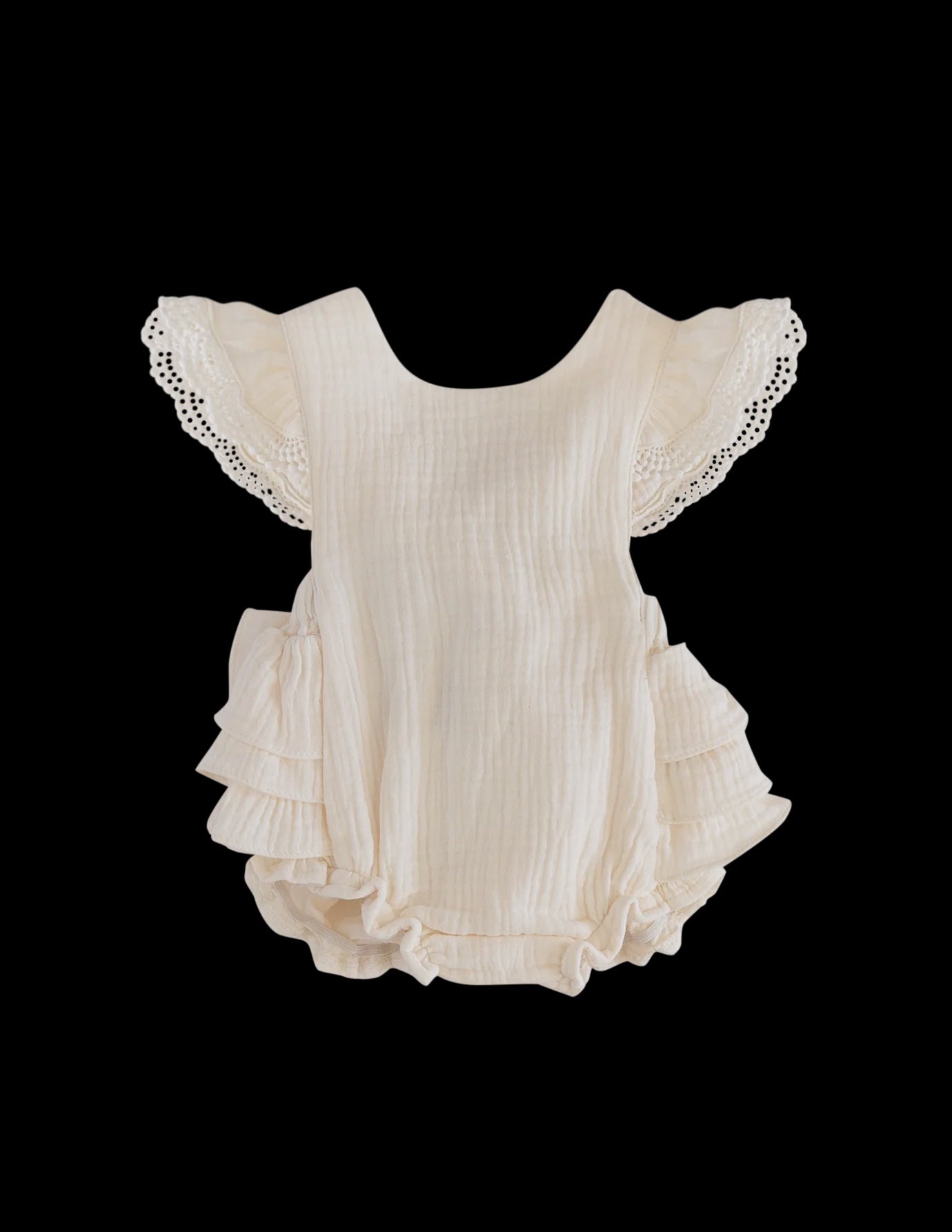 Luiliana Muslin Playsuit - Cream | Karibou