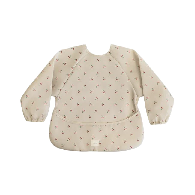 Long Sleeve Bib - Cherries | Mushie