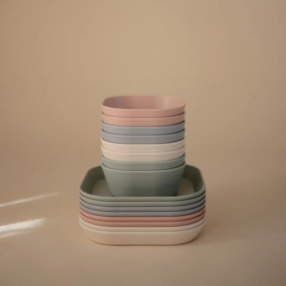 Dinnerware Set - Square - Sage | Mushie