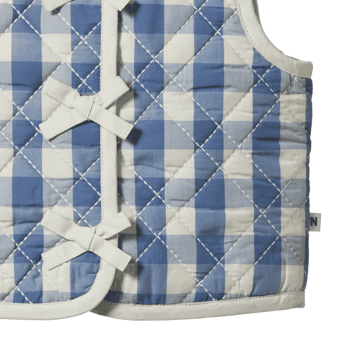 MARLO QUILTED VEST - Bluebelle Check | Nature Baby
