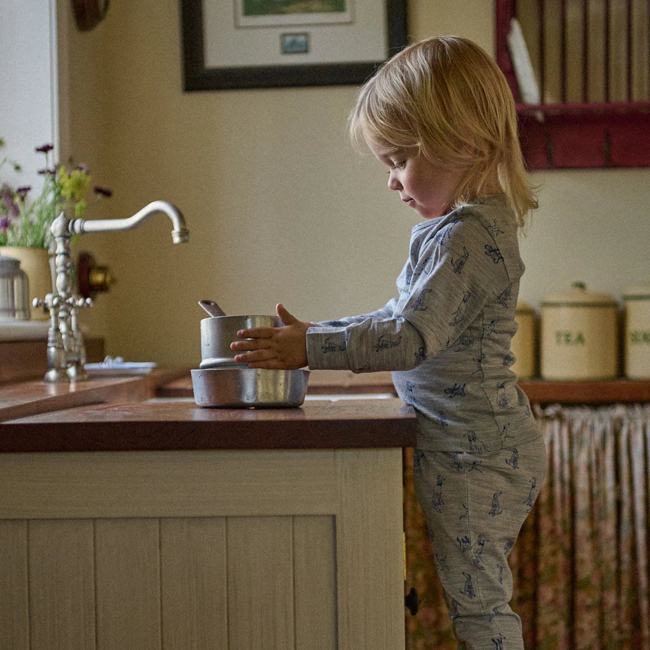 MERINO 2PC LONG SLEEVE PYJAMAS - Best Friend Print | Nature Baby