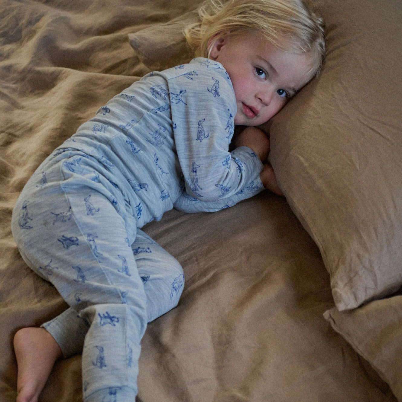 MERINO 2PC LONG SLEEVE PYJAMAS - Best Friend Print | Nature Baby