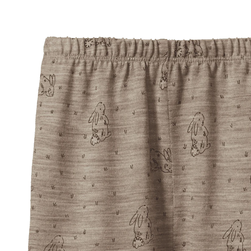 MERINO 2PC LONG SLEEVE PYJAMAS - Bramble Burrow Print | Nature Baby