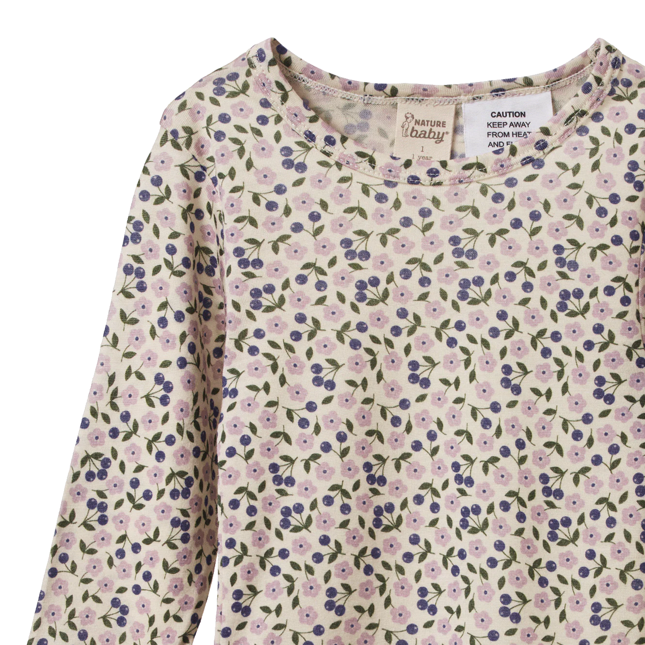 Merino Essentials 2PC PYJAMAS - Briarwood Lilac Print | Nature Baby