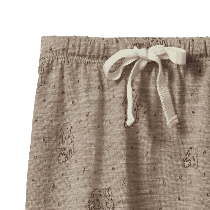 MERINO FOOTED ROMPERS - Bramble Burrow Print | Nature Baby