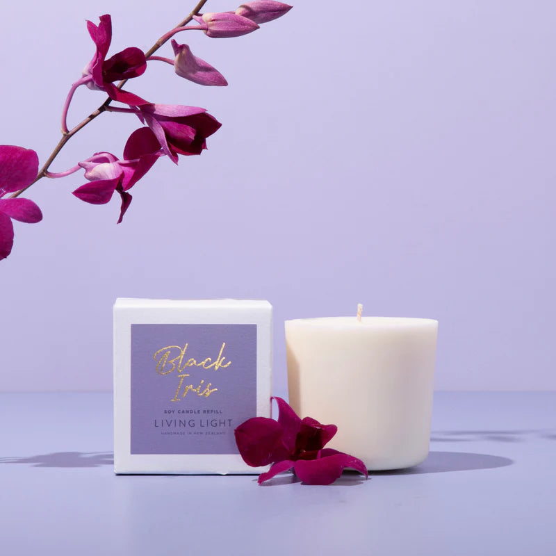 Black Iris Soy Candle Large | Living Light