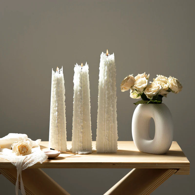 Pinot Blanc Icicle Candles | Living Light