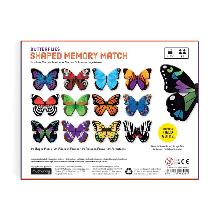 Butterflies Shaped Memory Match | Mudpuppy