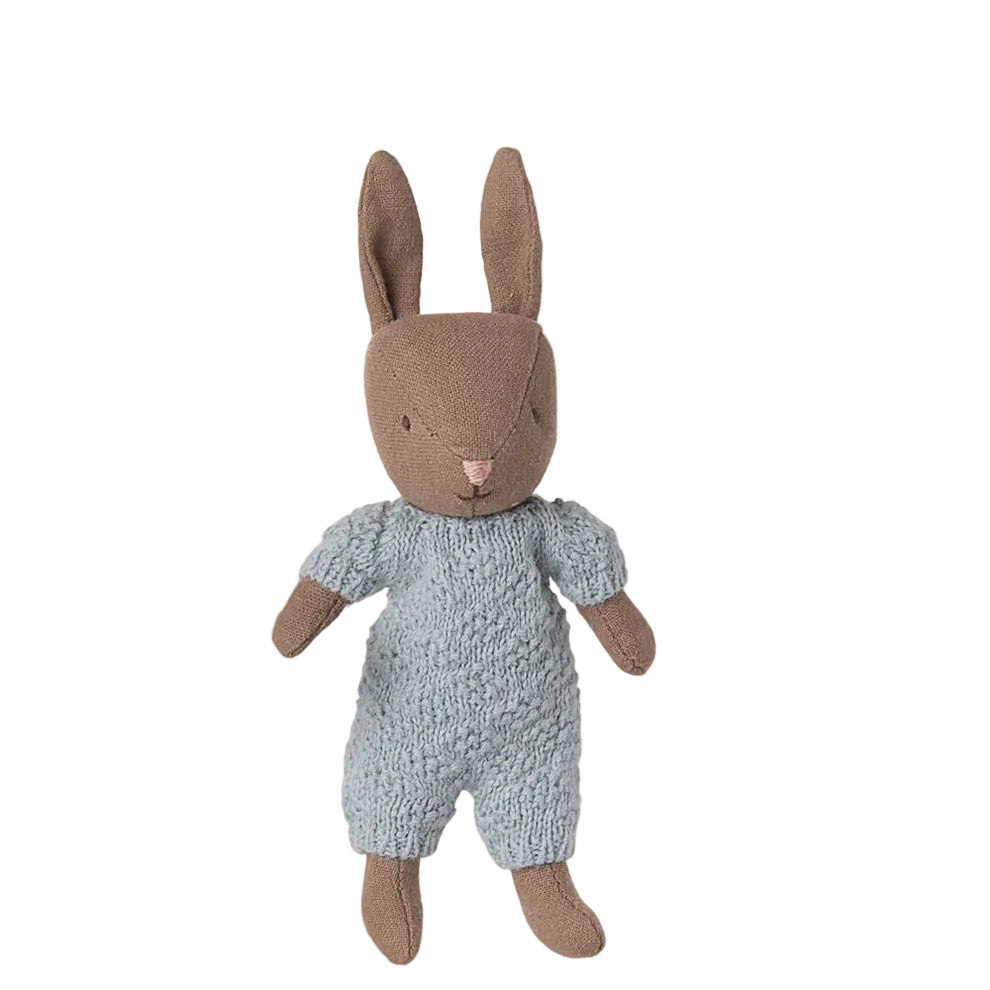 Rabbit Set Micro - Brown Blue | Maileg