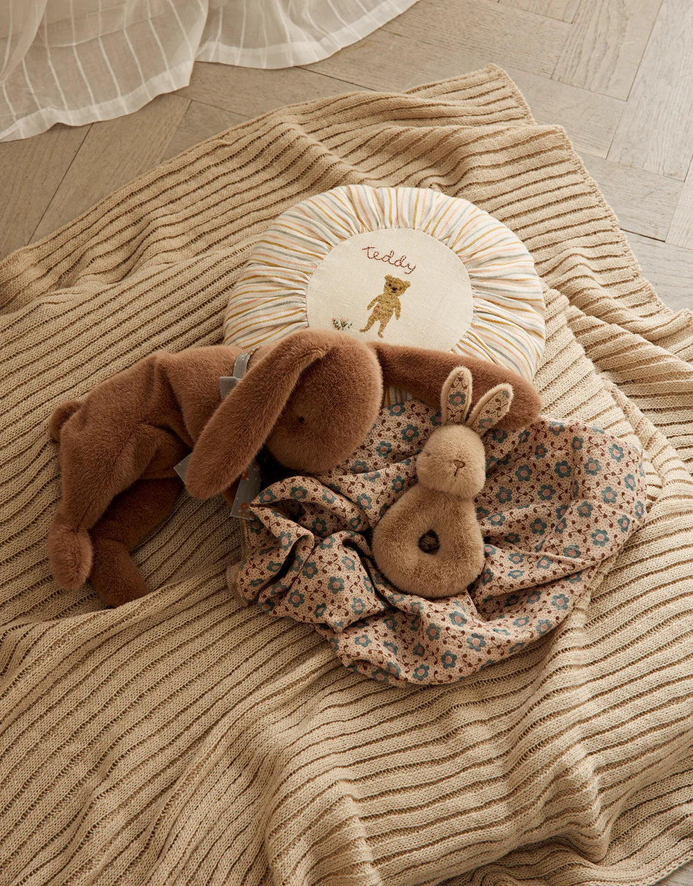 Sleeping Bunny Plush Small - Brown | Maileg