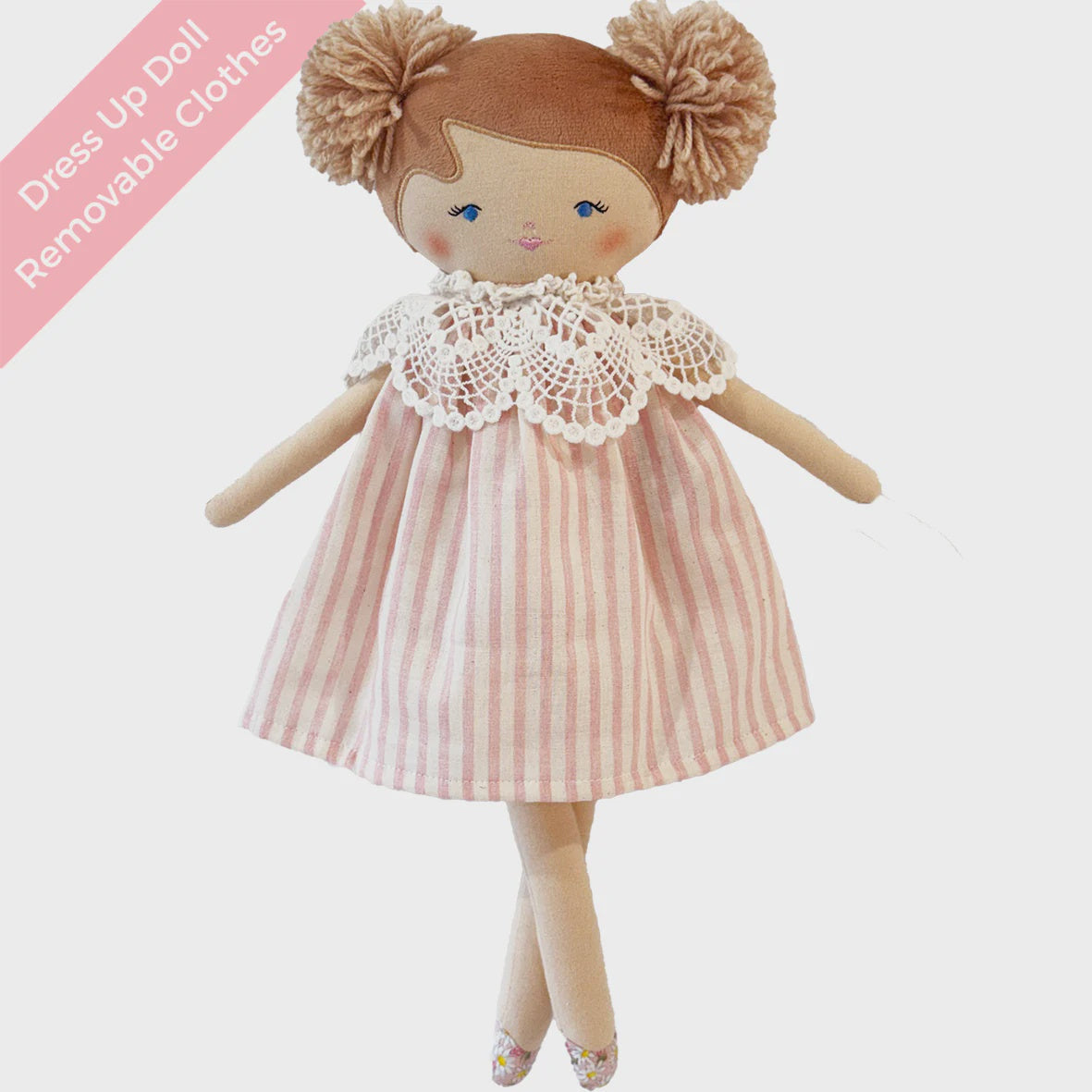 Aggie Doll 45cm Pink Stripe | Alimrose