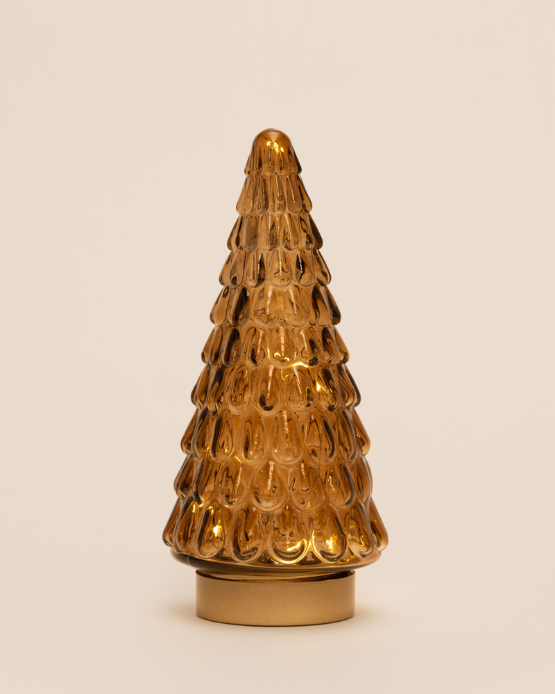 Umber Glass Tree with Gold Base | Stellar Haus