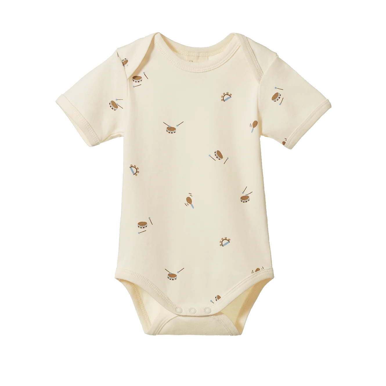 SHORT SLEEVE BODYSUIT - Mini Music Print | Nature Baby