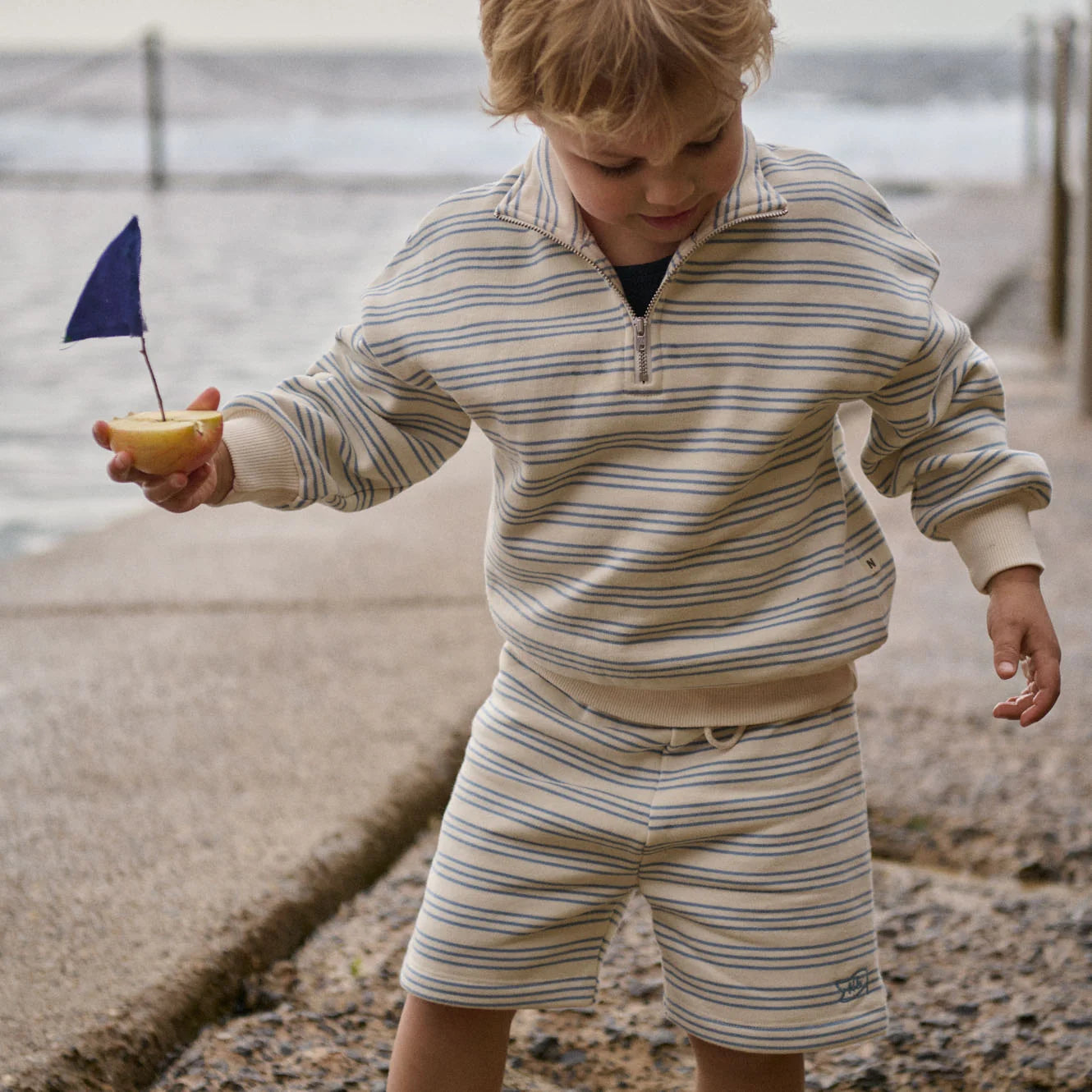CAMPER SWEATSHIRT - Stripe Trio | Nature Baby