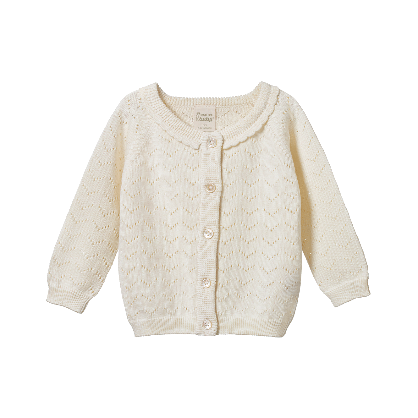 PIPER CARDIGAN - Natural Pointelle | Nature Baby