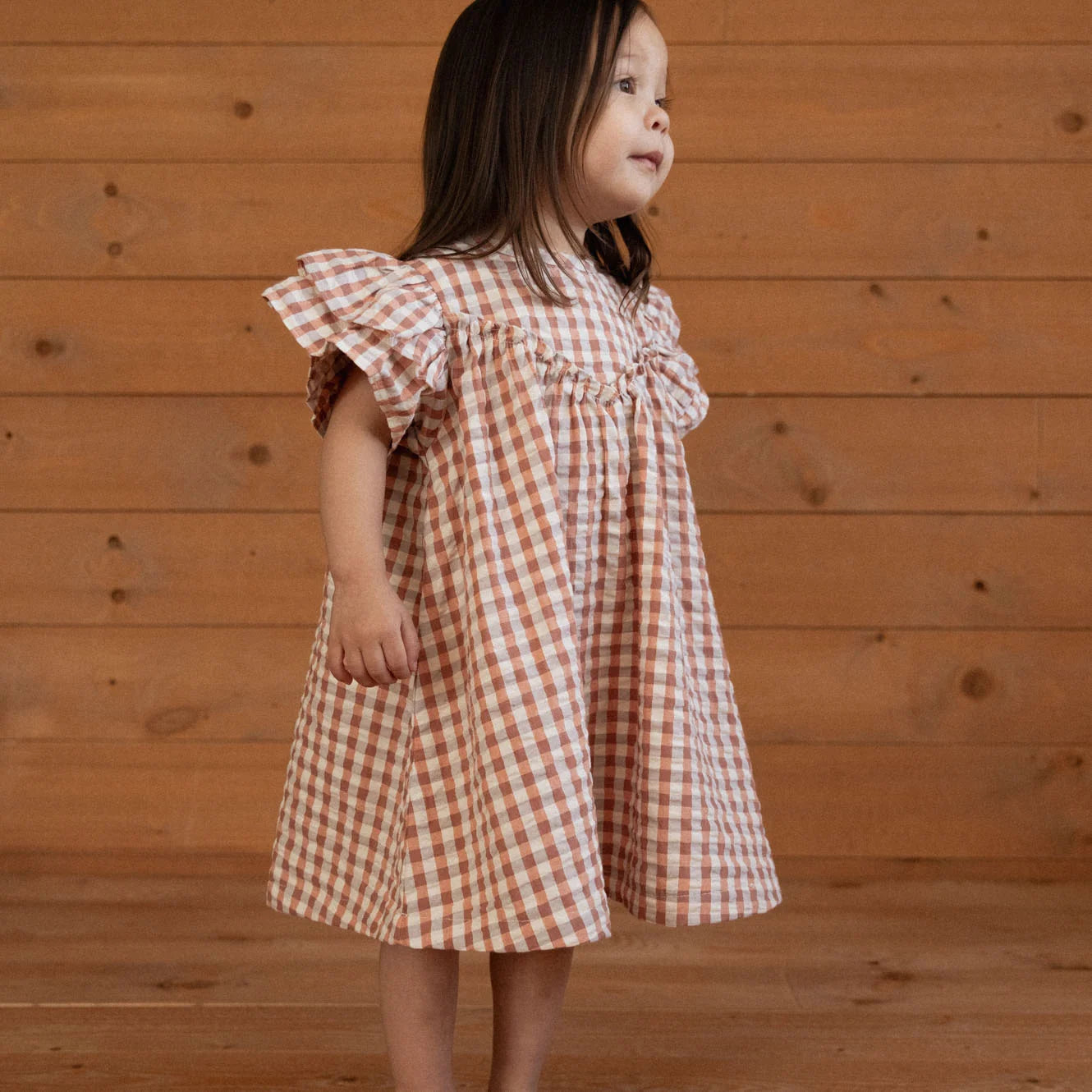 UNA DRESS - Dandelion Gingham | Nature Baby