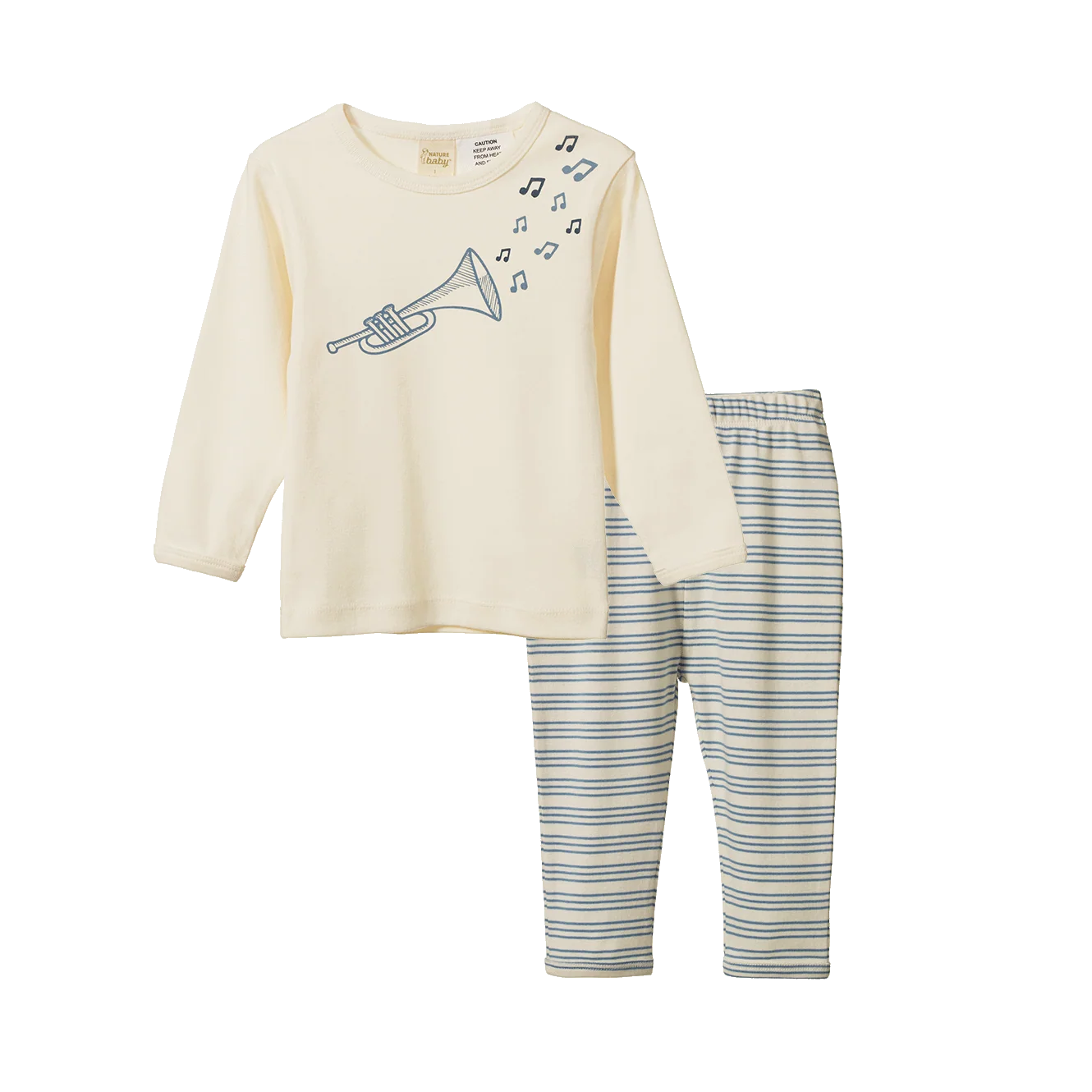 2PC LONG SLEEVE PYJAMAS - Jazz Rhythm Print | Nature Baby