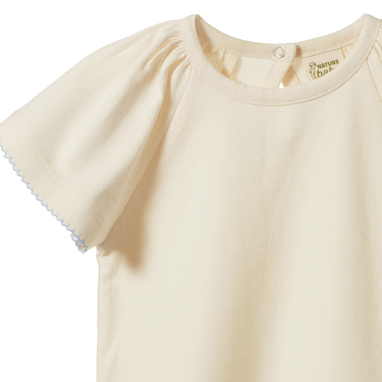 FAYE TEE - Natural with Blue | Nature Baby