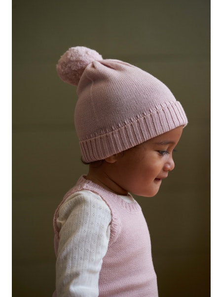 Alpine Pom Pom Beanie Rose Dust| Nature Baby