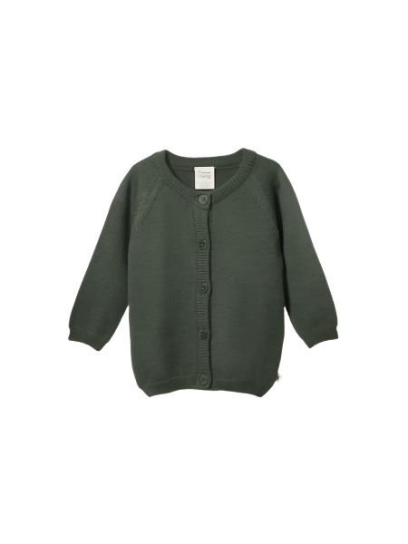 Merino Wool Knit Cardigan Thyme |Nature Baby