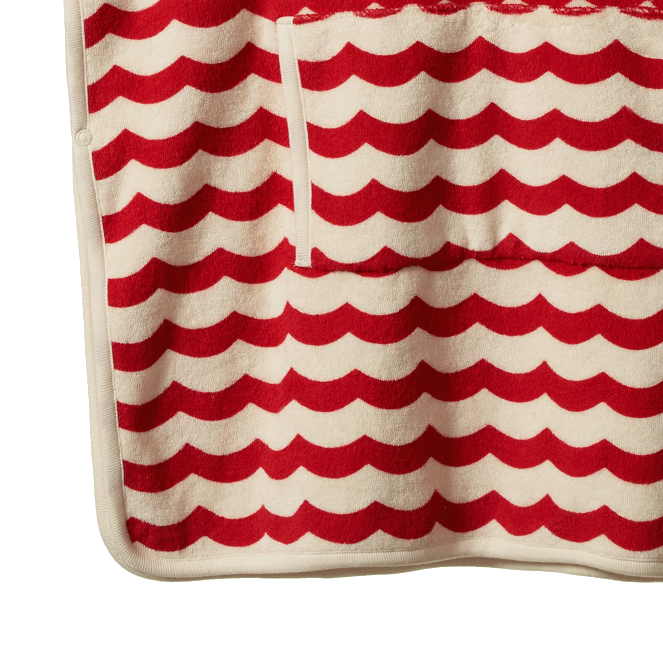 PONCHO TOWEL - Waves Red Print | Nature Baby