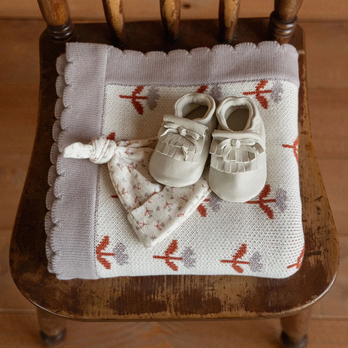 FERN BLANKET - Fleurette Knit - OS | Nature Baby