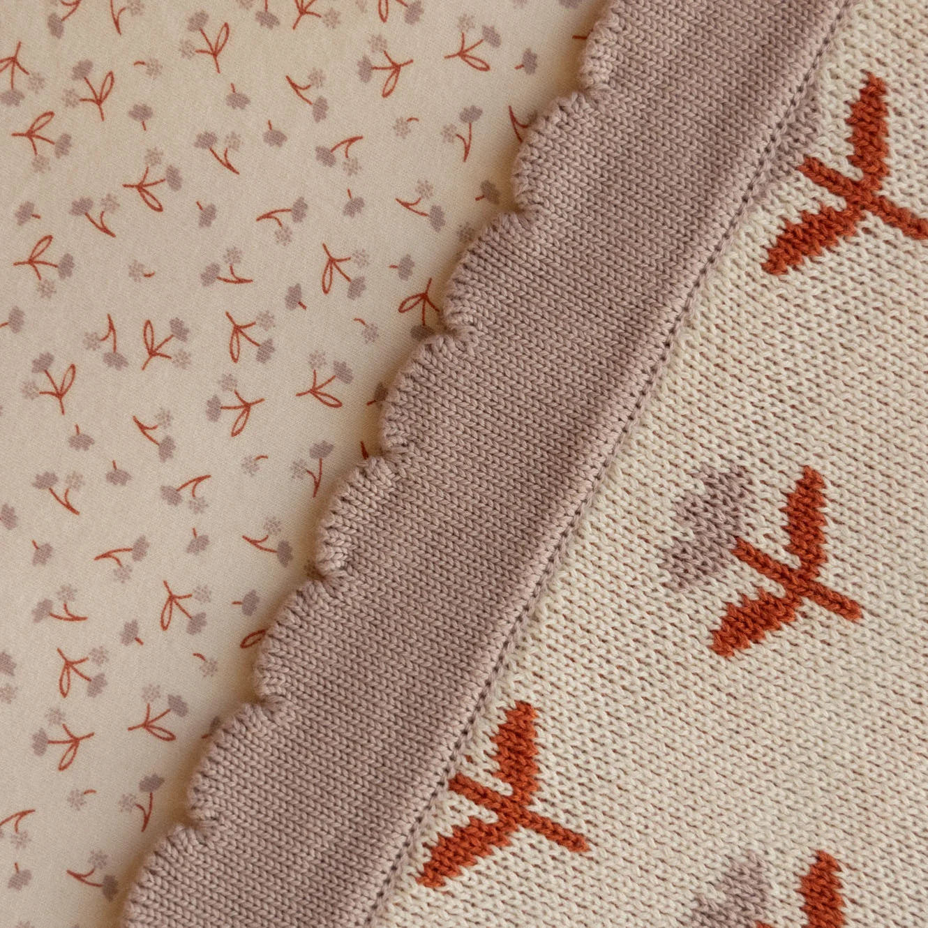 FERN BLANKET - Fleurette Knit - OS | Nature Baby