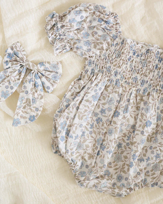 Hazel Romper | Blue Garden | Noralee