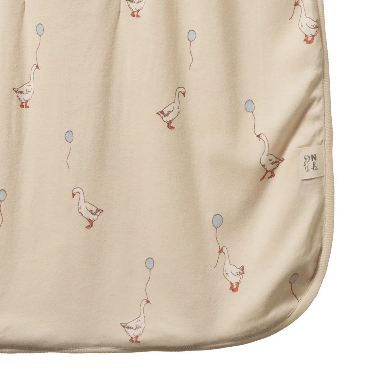 ORGANIC COTTON & MERINO SLEEPING BAG. Goose Lullaby Print | Nature Baby