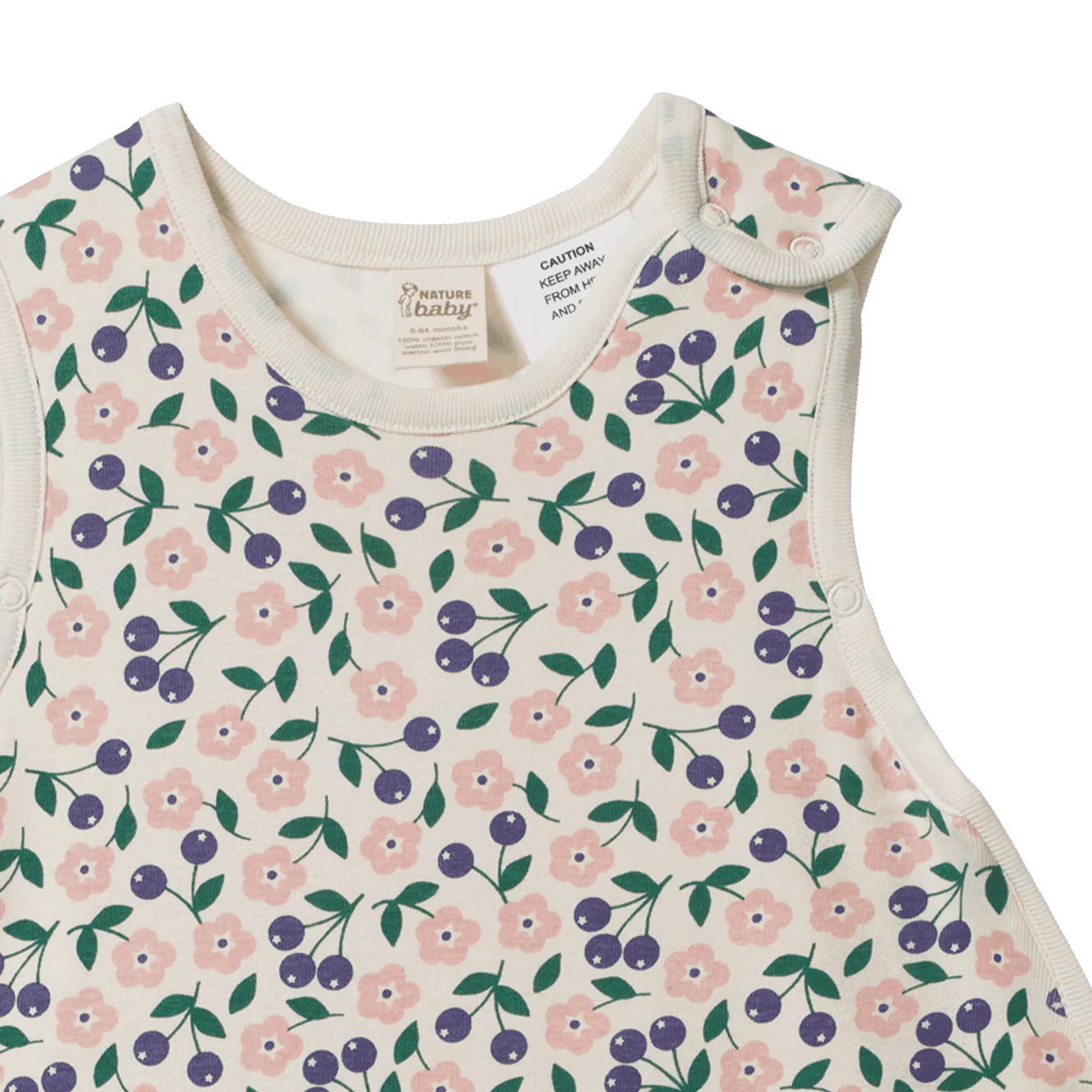 ORGANIC COTTON & MERINO SLEEPING BAG - Grande Briarwood Print 3-24M | Nature Baby