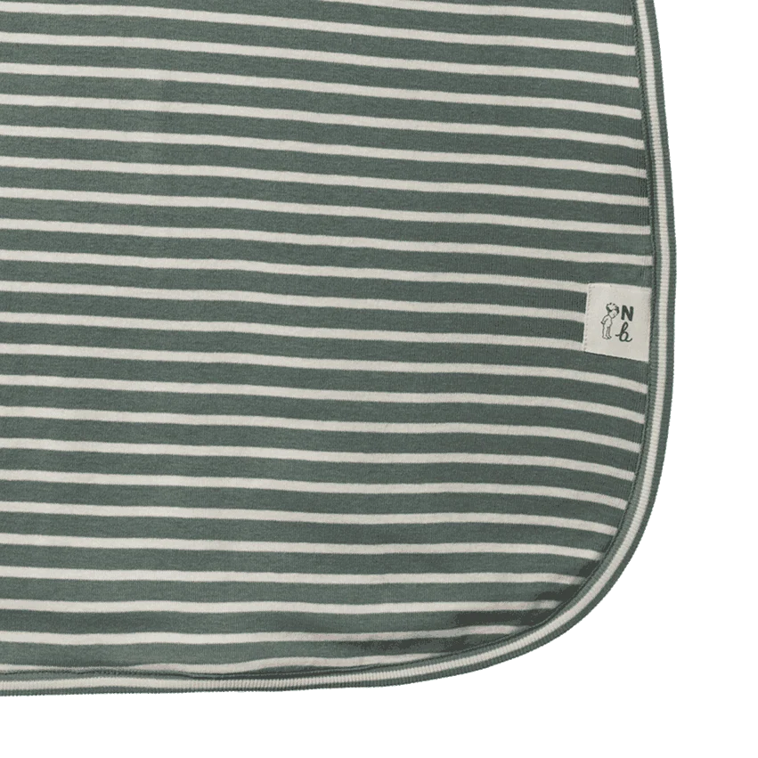 ORGANIC COTTON & MERINO SLEEPING BAG - Nettle Twin Stripe 3-24M | Nature Baby