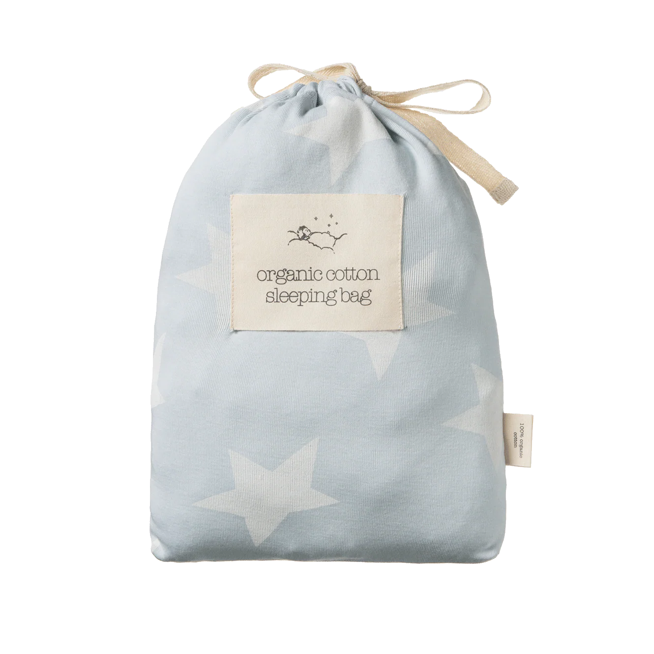 Organic Cotton & Merino Sleeping Bag | Regatta Blue Print | Nature Baby