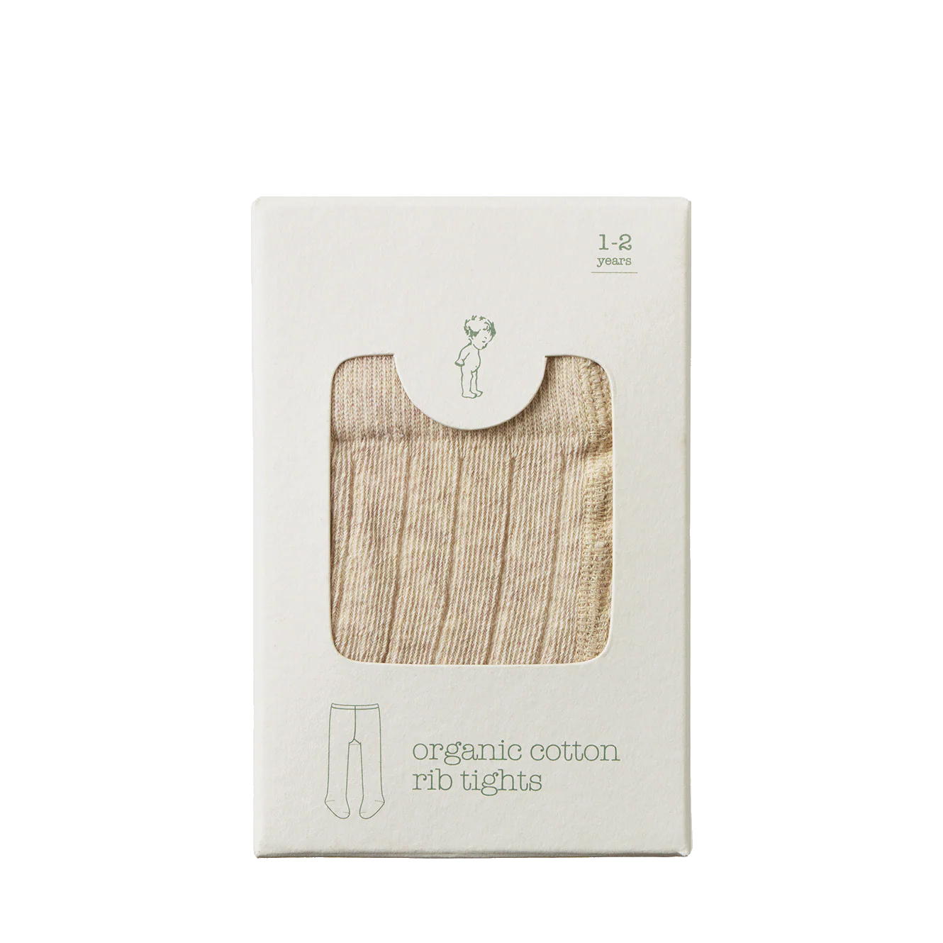 ORGANIC COTTON TIGHTS - Oatmeal Marl | Nature Baby