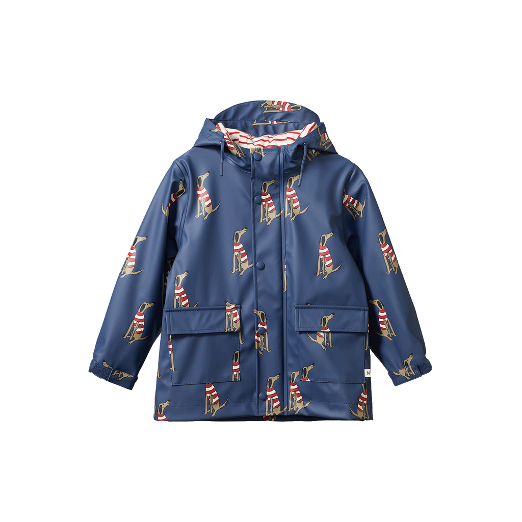 RAINCOAT - Best Friend Indigo Print | Nature Baby