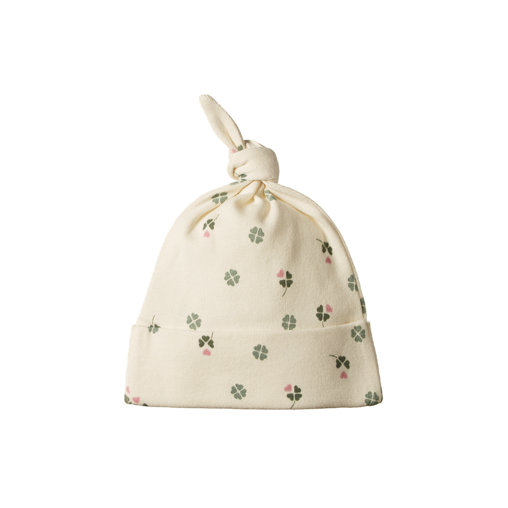 COTTON KNOTTED BEANIE - Lucky Print | Nature Baby