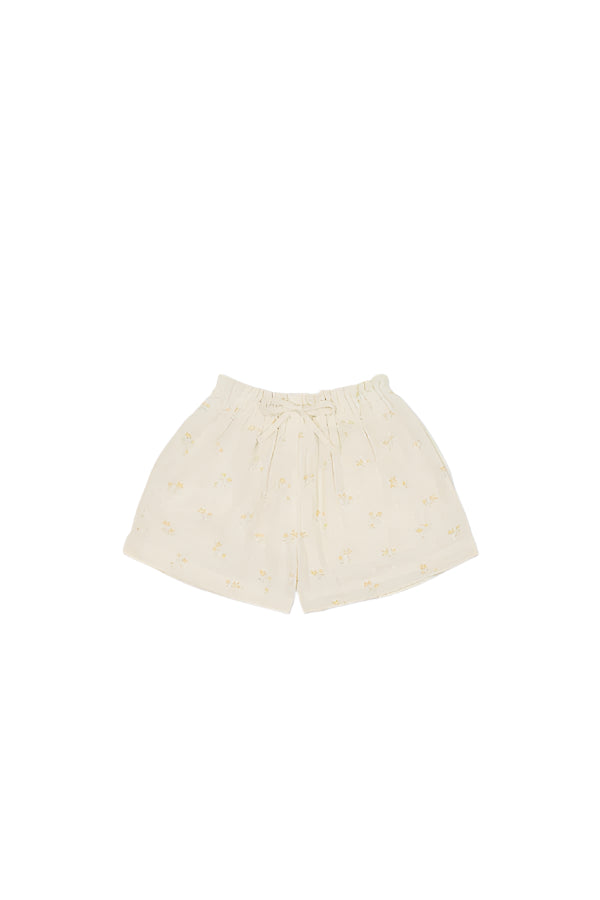 Organic Cotton Muslin Elodie Short - Pauline Chamomile | Jamie Kay