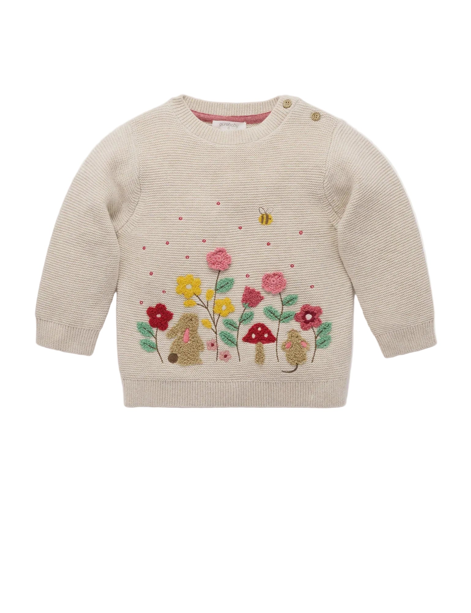 Woodland Jumper - Wheat Melange | Purebaby